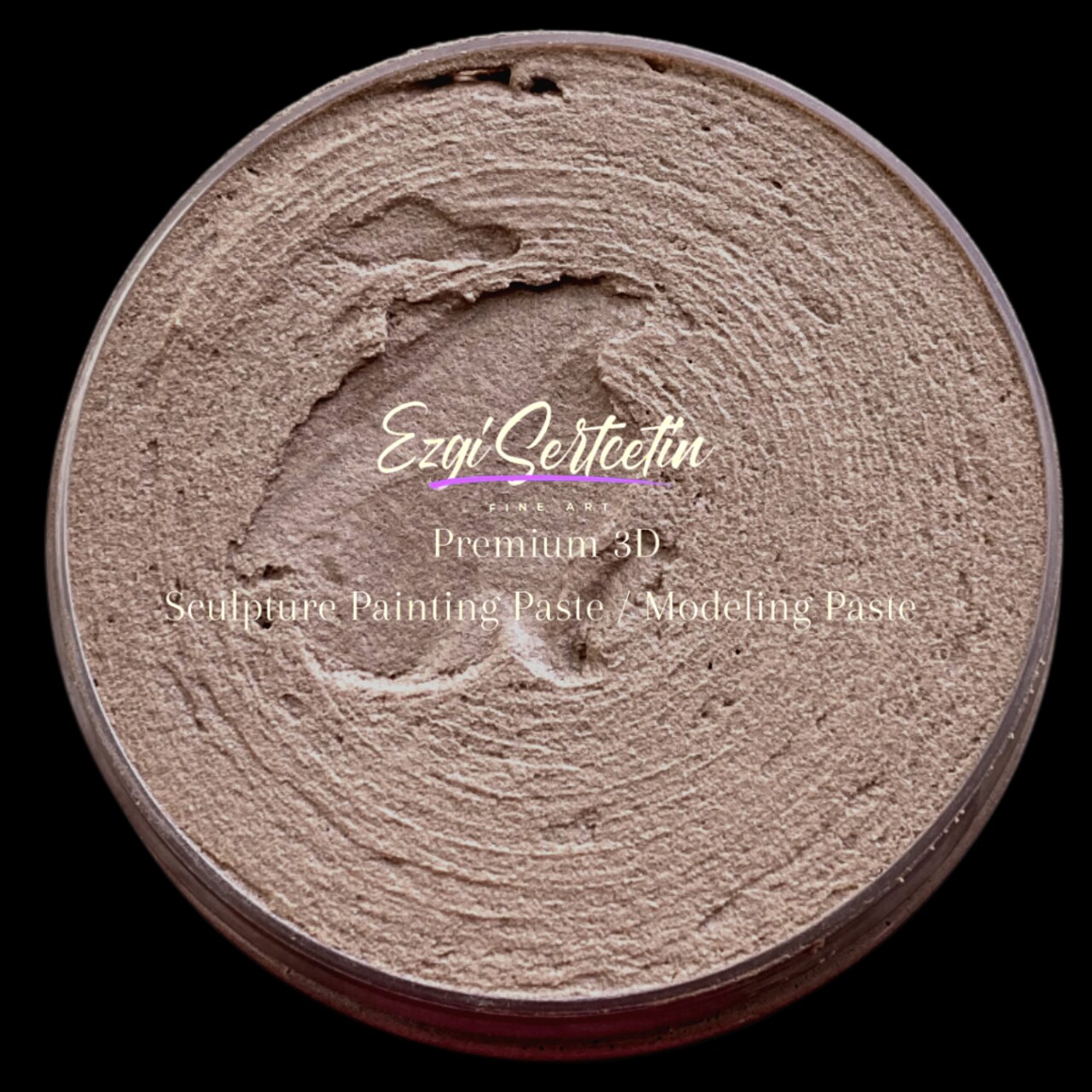 3D Premium Sculpture Painting Paste|Texture Paste|Decorative Plaster|Ready to Use|Ideal for Artwork|Stencil|Flowers|Texture|Art Relief|New Formula| 6 oz by Volume|Ezgi Sertcetin